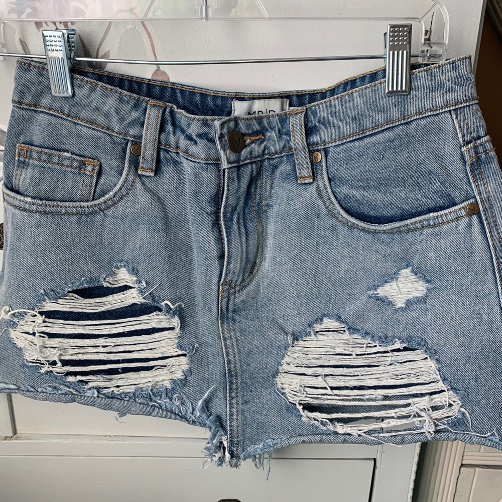 Mink pink jean skort